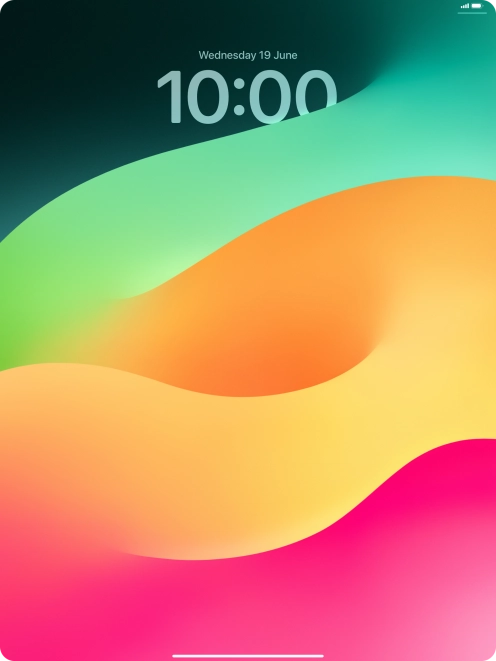 Slide your finger upwards starting from the bottom of the screen.