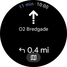Follow the instructions on the screen to navigate to the selected destination.