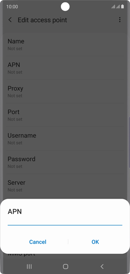 Key in eezone and press OK.