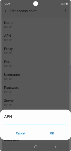 Key in eezone and press OK.