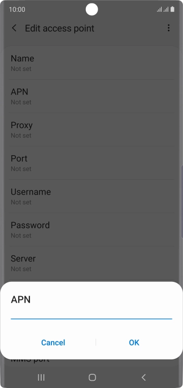 Key in eezone and press OK.
