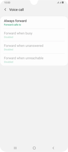 Press the required divert type.