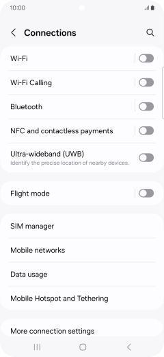 Press Mobile networks.
