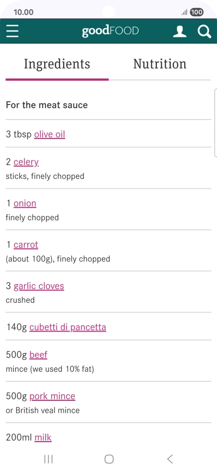 Go to the required screen.