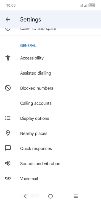 Press Calling accounts.
