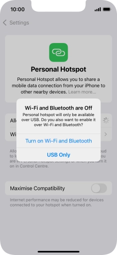 If Wi-Fi is turned off, press Turn on Wi-Fi and Bluetooth.
