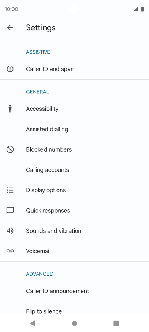 Press Calling accounts.