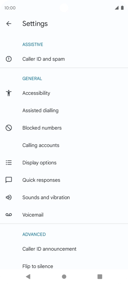 Press Calling accounts.
