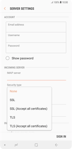 Press None to turn off the function.
