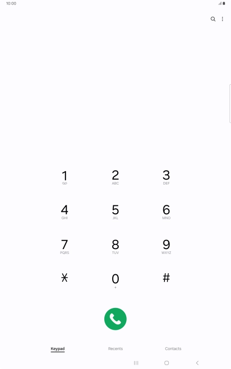 Press the menu icon.