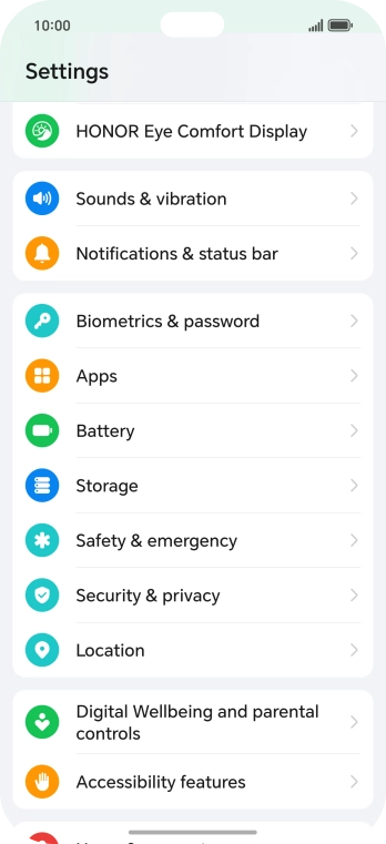 Press Biometrics & password.