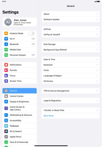 Press Personal Hotspot.