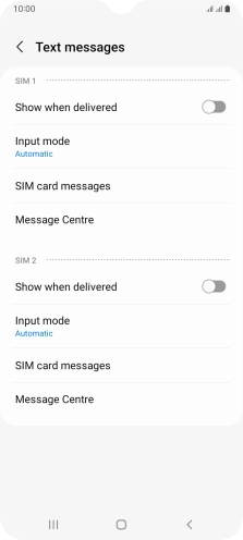 Press Message Centre.