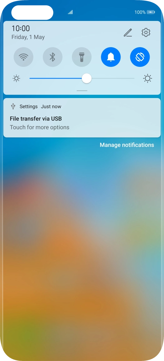Press Touch for more options.