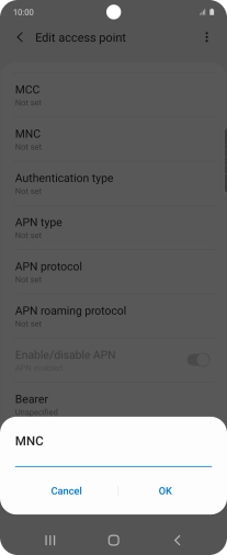 Key in 33 and press OK.