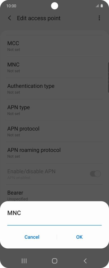 Key in 33 and press OK.