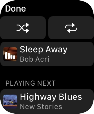 Press the shuffle icon.