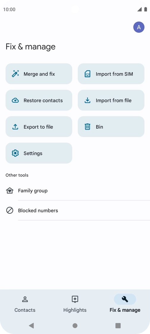 Press Import from SIM.