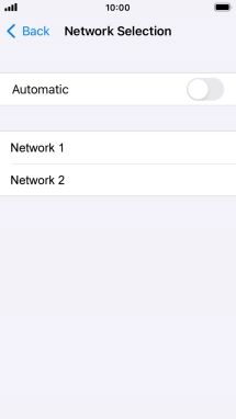 If you turn off the function, press the required network.