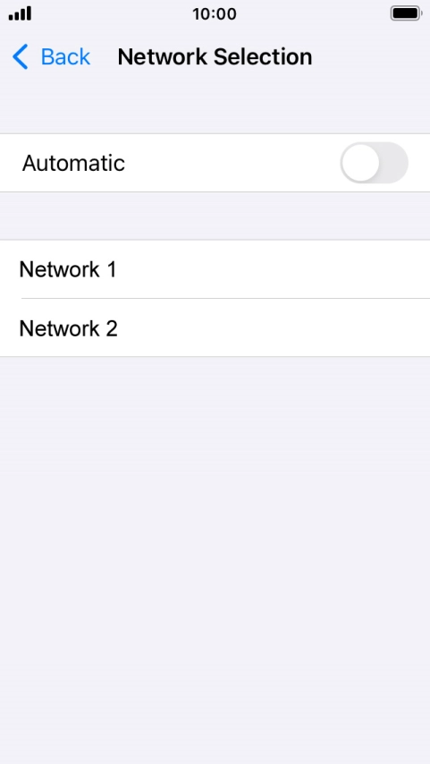If you turn off the function, press the required network.