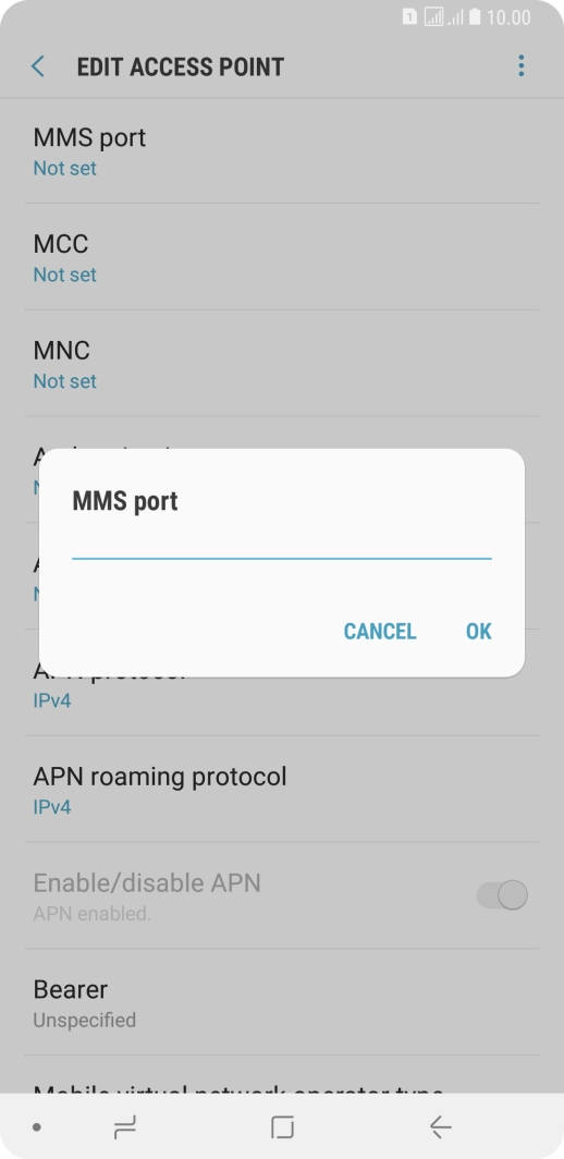 Key in 8080 and press OK.
