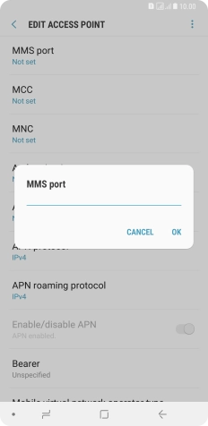 Key in 8080 and press OK.