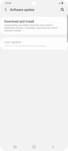Press Download and install. If a new software version is available, it's displayed. Follow the instructions on the screen to update the phone software.