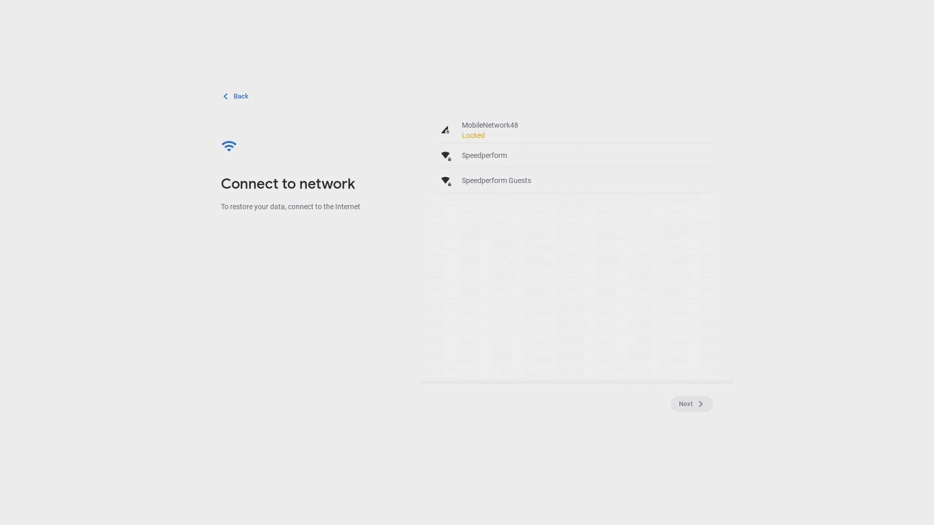 Click the mobile network.