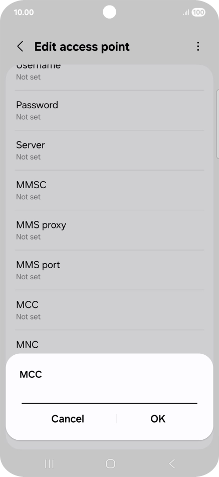 Key in 234 and press OK.