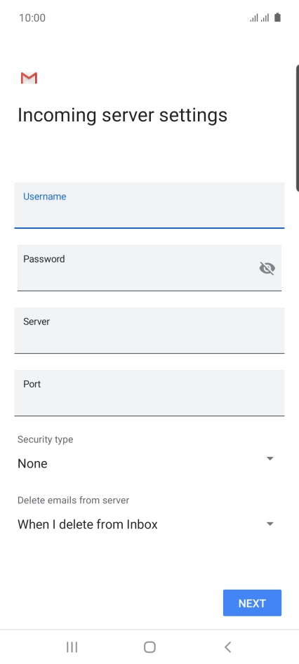 Press the field below 