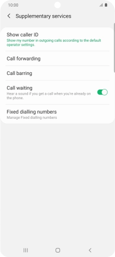 Press Call forwarding.