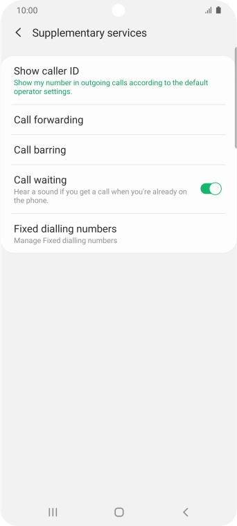 Press Call forwarding.