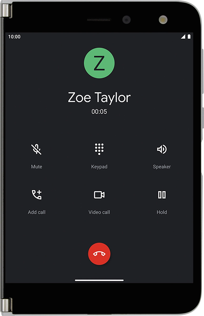 Press the end call icon.