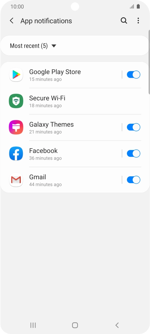 Press the drop down list.