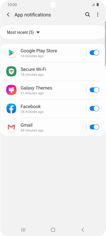 Press the drop down list.