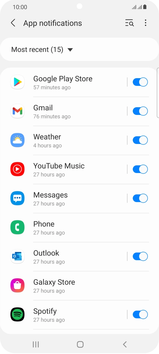 Press the drop down list.