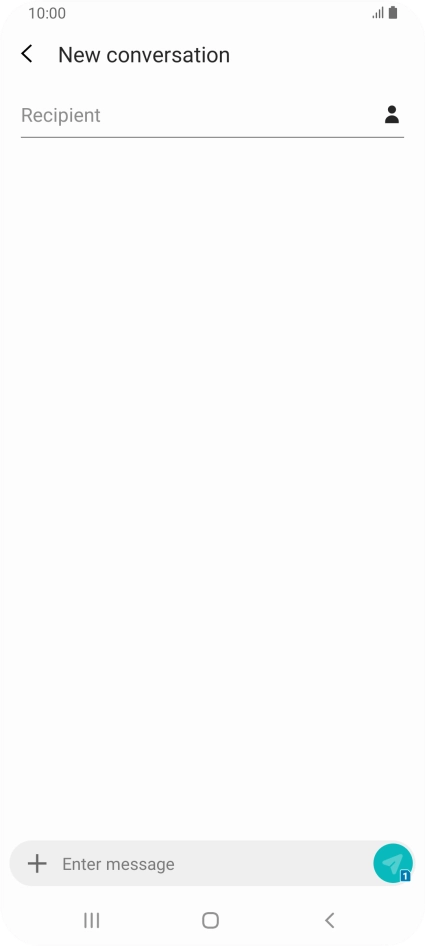 Press Recipient and key in the first letters of the recipient's name.