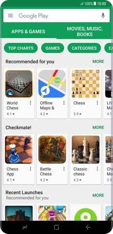 Slide your finger right starting from the left side of the screen.