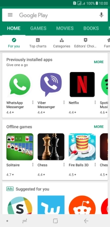 Slide your finger right starting from the left side of the screen.