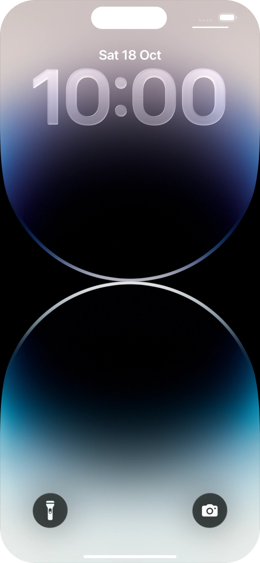 Slide your finger upwards starting from the bottom of the screen.