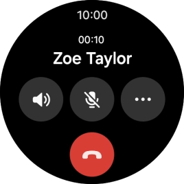 Press the end call icon.
