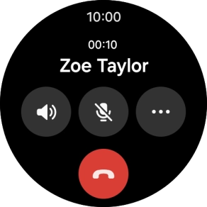 Press the end call icon.