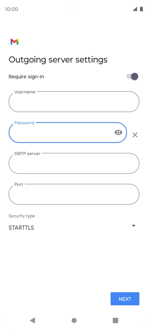 Press the field below 