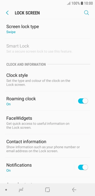 Press Screen lock type.