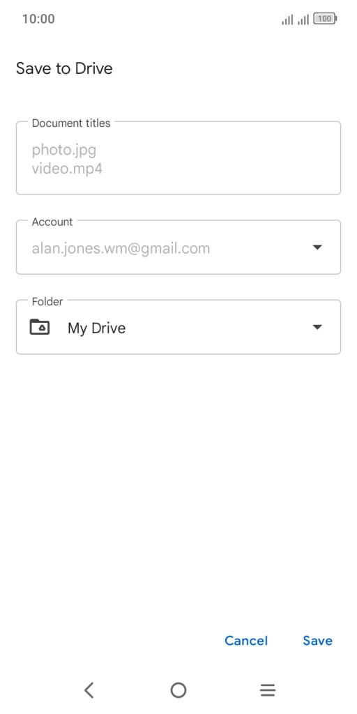 Press the field below 
