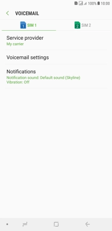 Press the required SIM.
