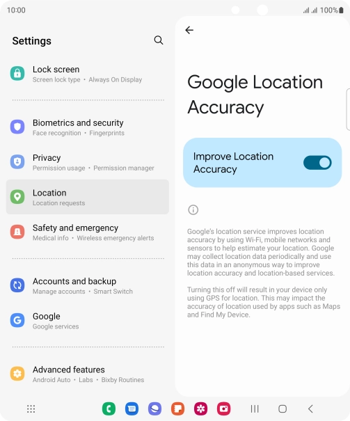 If you press the indicator next to 