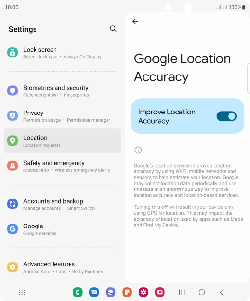 If you press the indicator next to 
