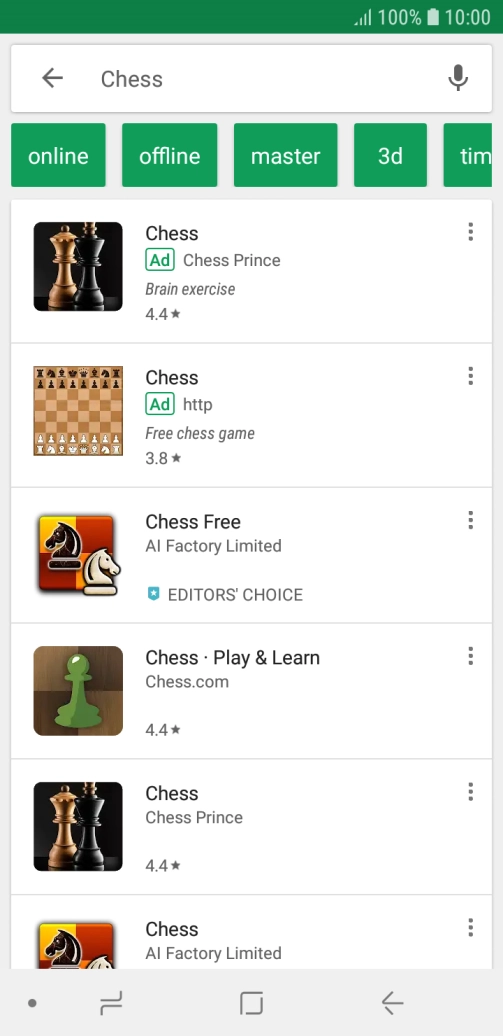 Press the required app.