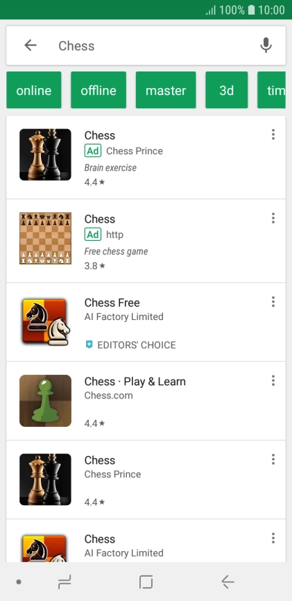 Press the required app.